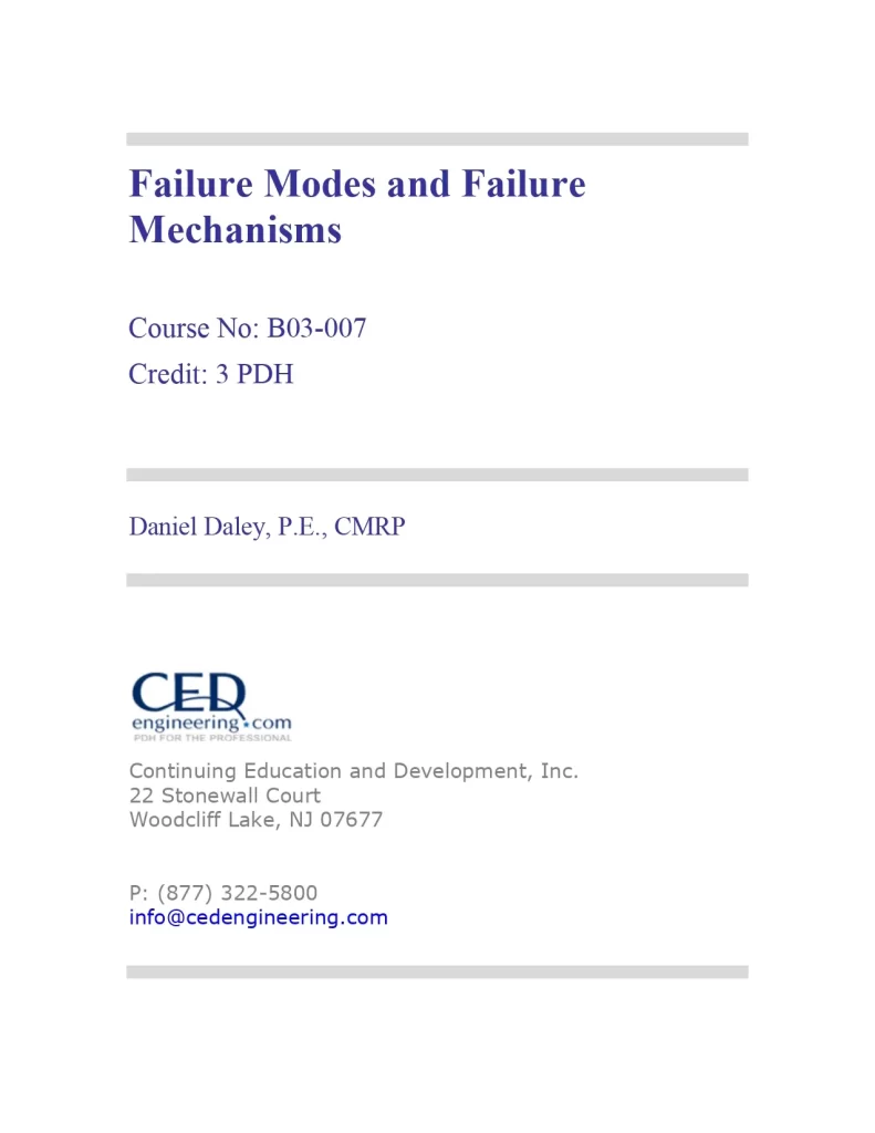 Failure Modes and Failure Mechanisms