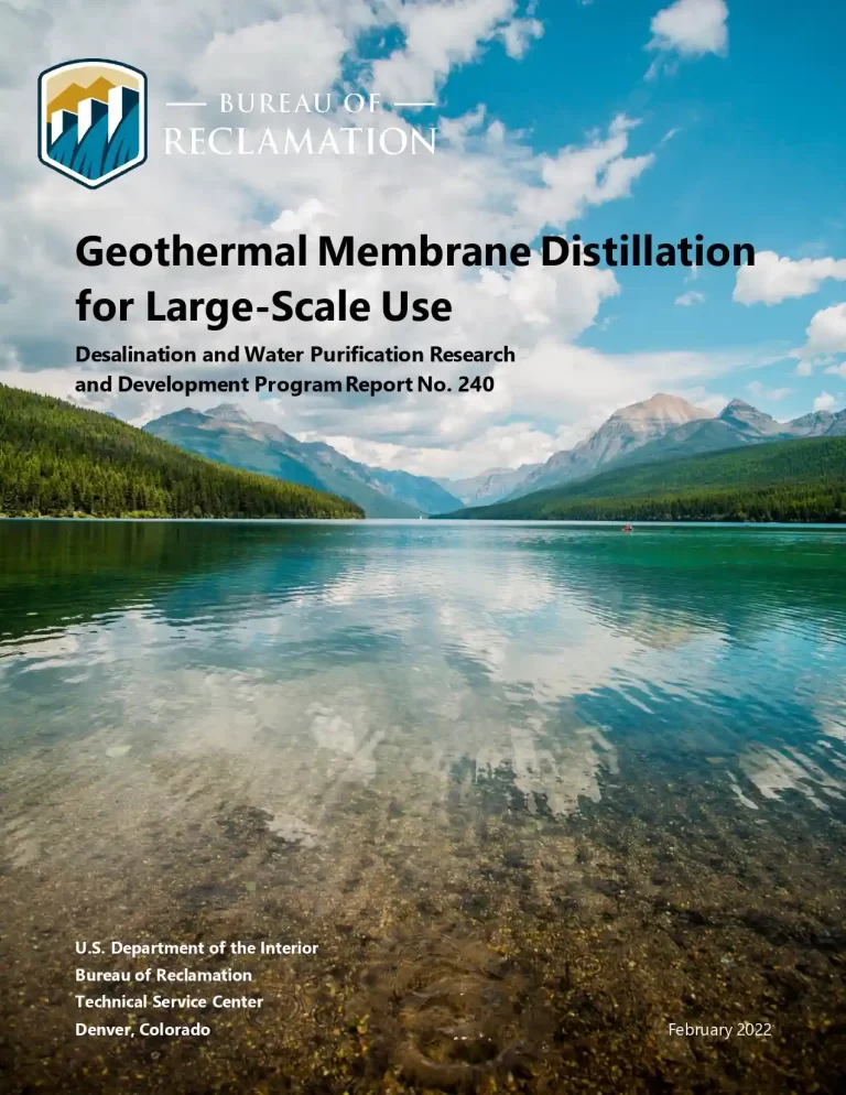 Geothermal Membrane Distillation for Large-Scale Use