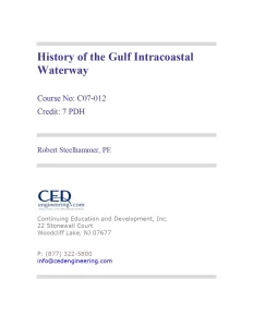 History of the Gulf Intracoastal Waterway