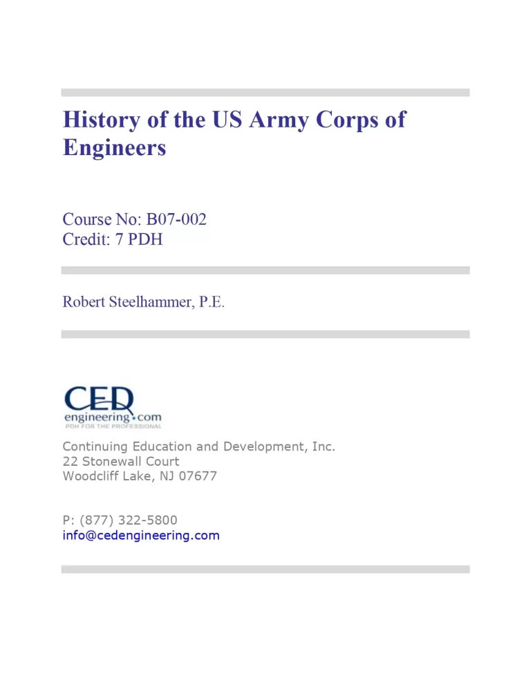 History of the US Army Corps of Engineers
