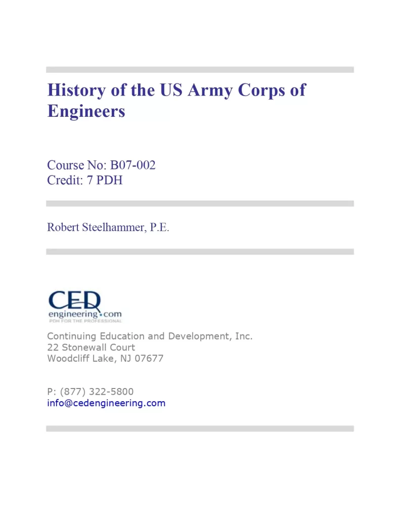 History of the US Army Corps of Engineers