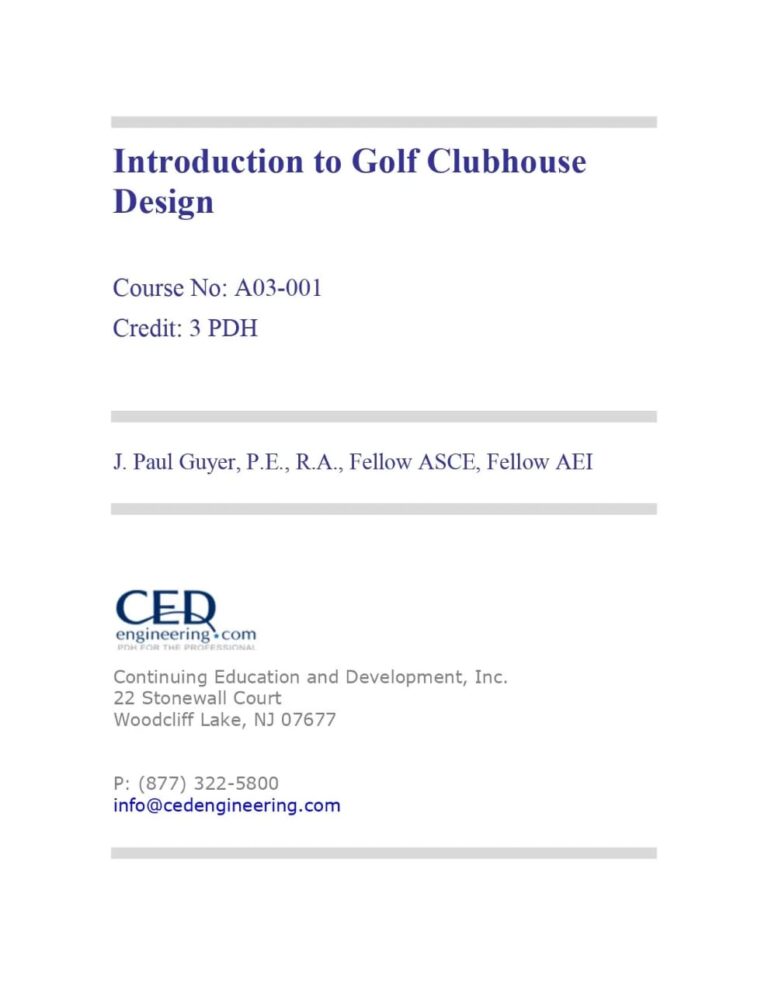 Introduction to Golf Clubhouse Design
