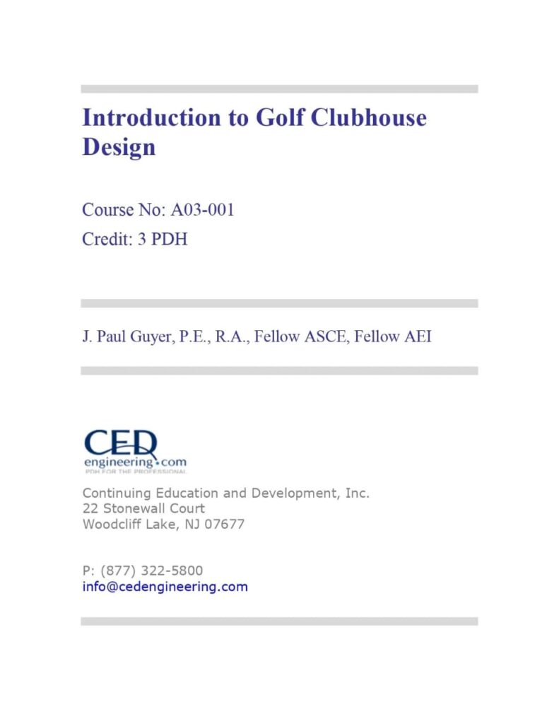 Introduction to Golf Clubhouse Design