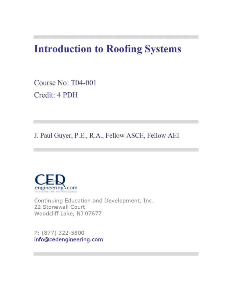 Introduction to Roofing Systems