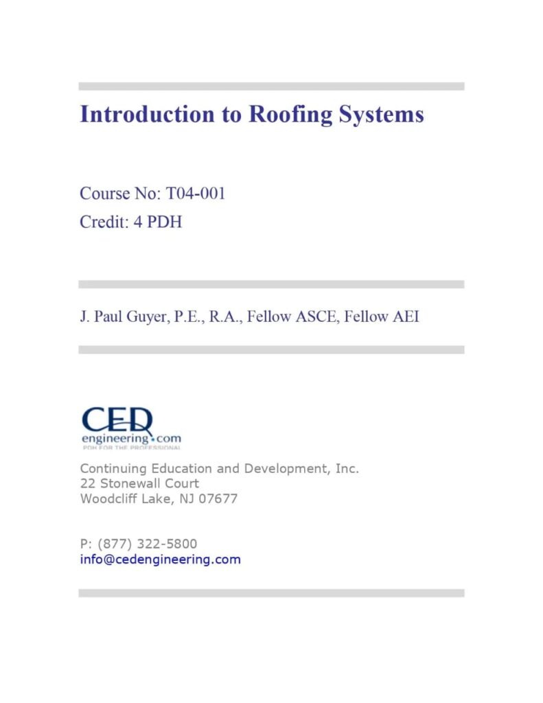 Introduction to Roofing Systems