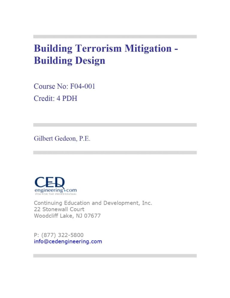 Building Terrorism Mitigation -Building Design