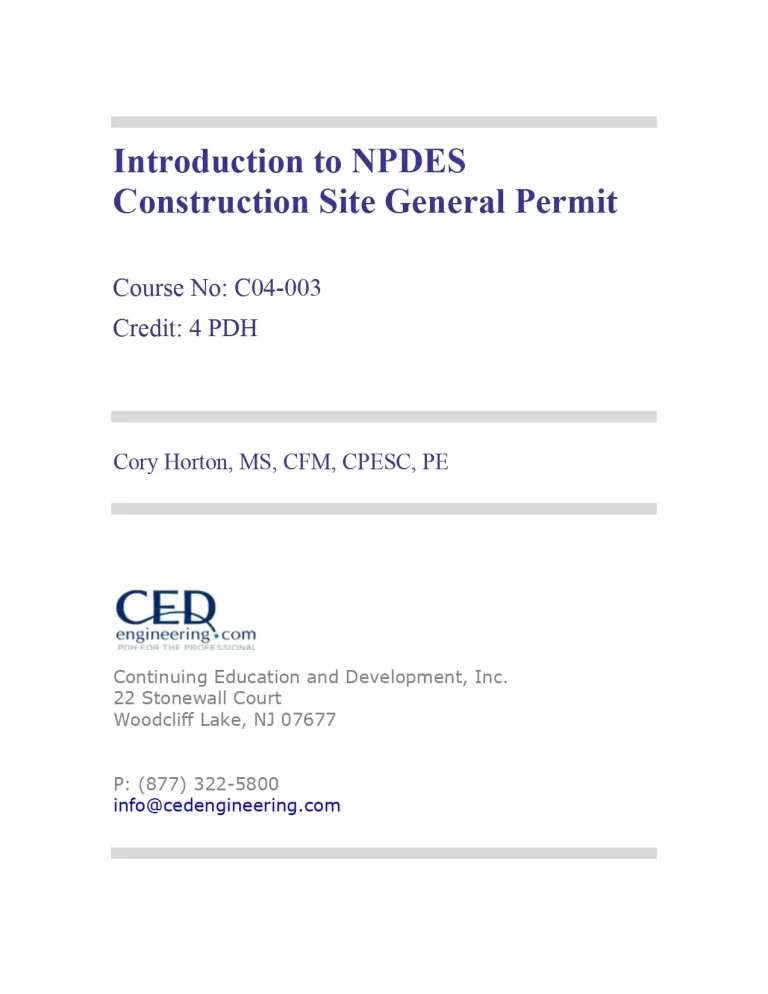 Introduction to NPDES Construction Site General Permit