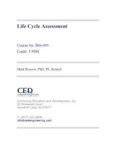 Life Cycle Assessment