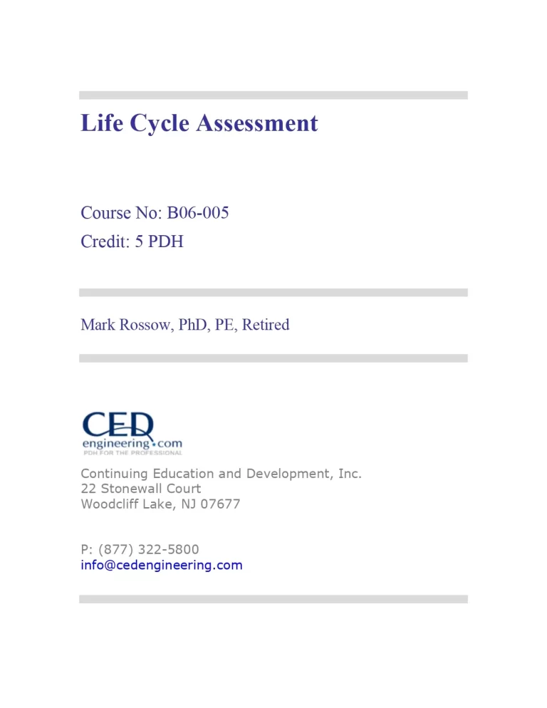 Life Cycle Assessment