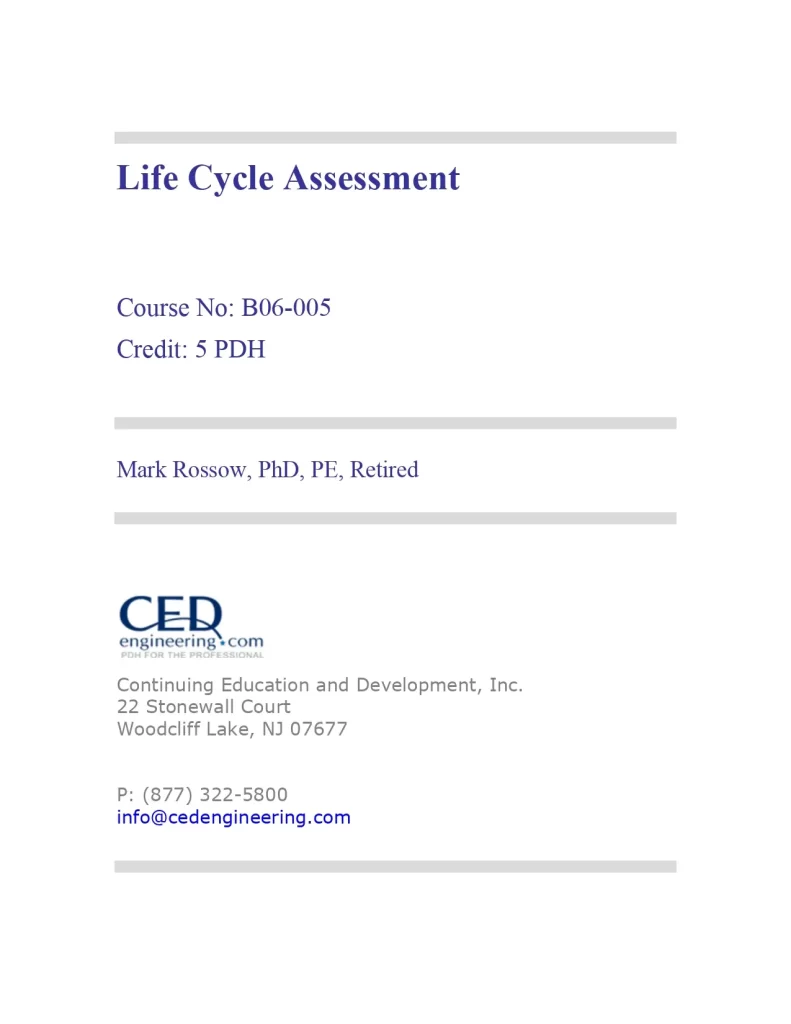 Life Cycle Assessment