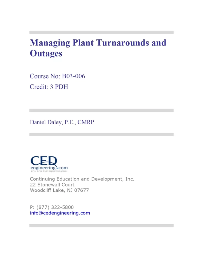 Managing Plant Turnarounds and Outages