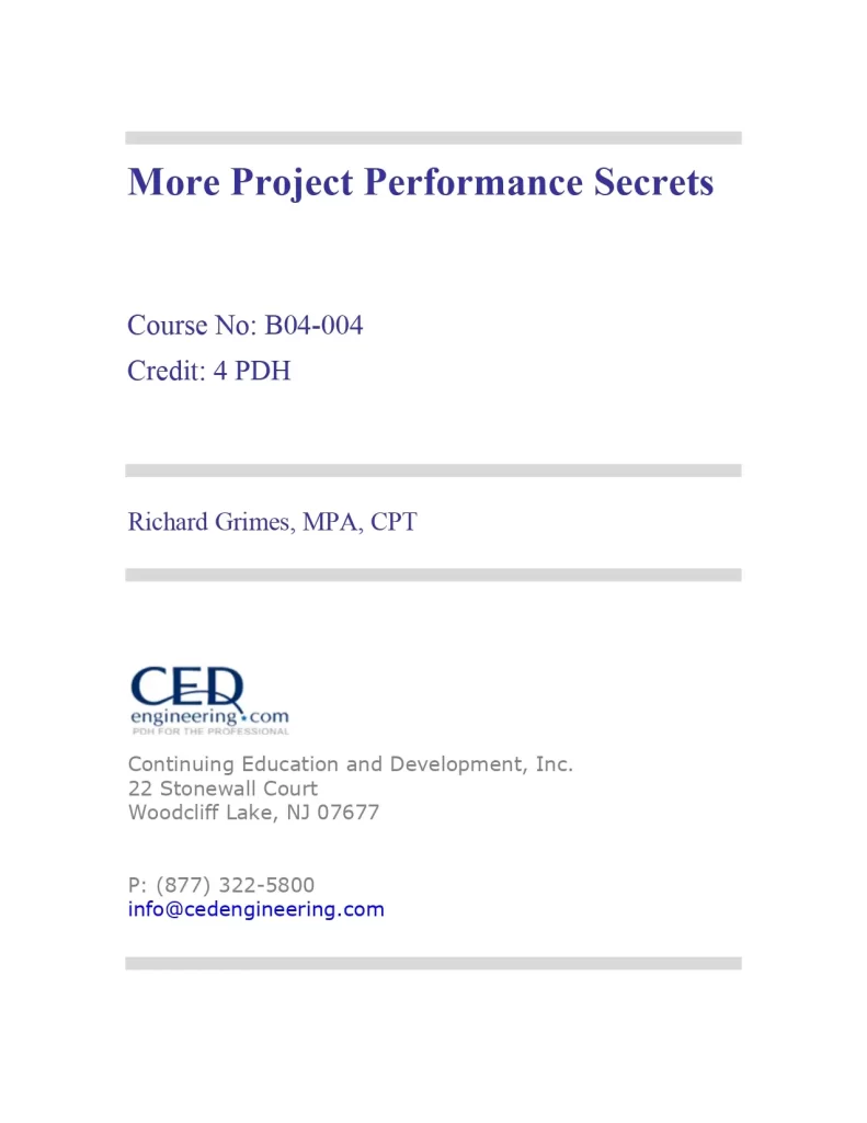 More Project Performance Secrets