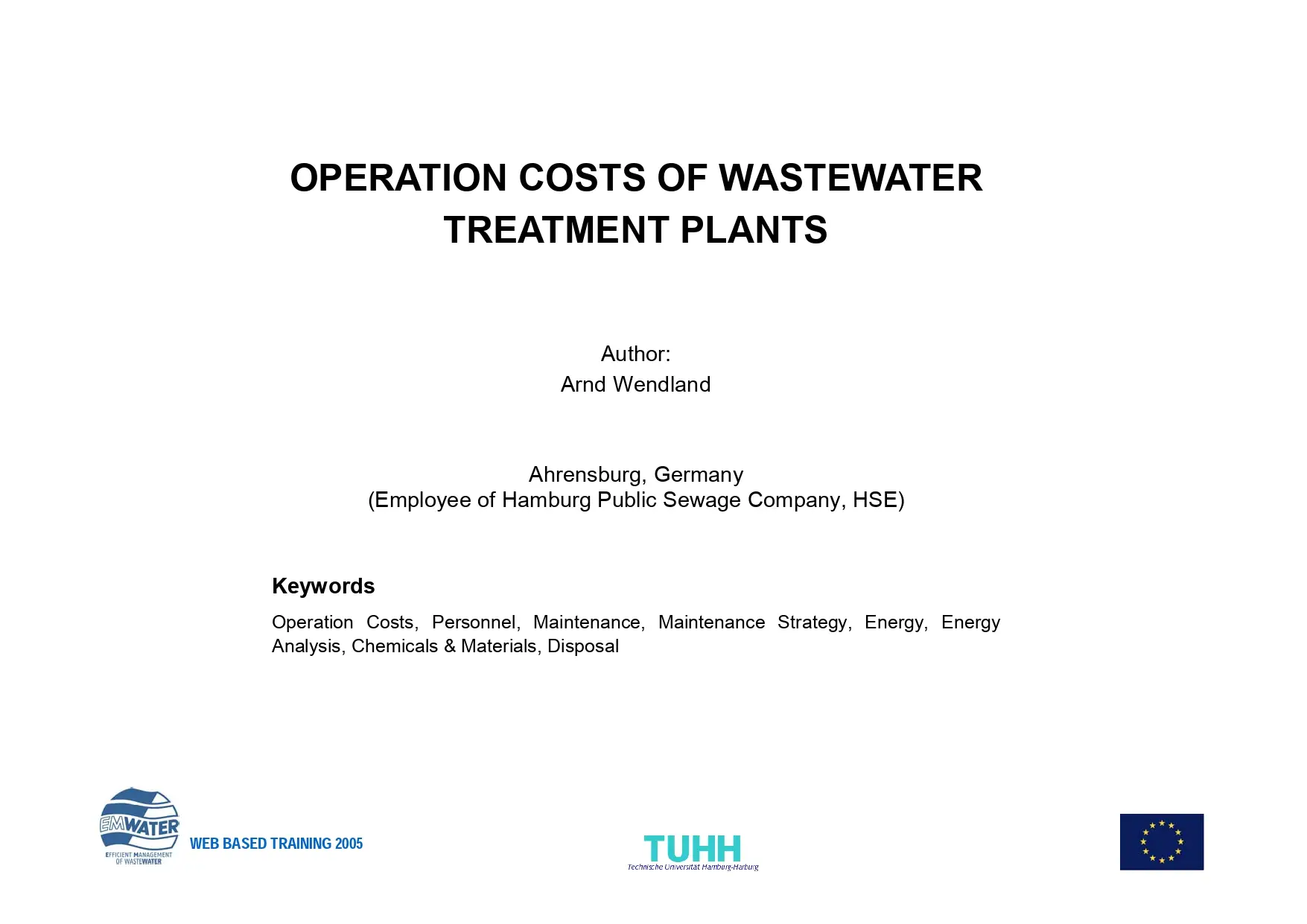 Operation Costs Of Wastewater Treatment Plants AquaEnergy Expo