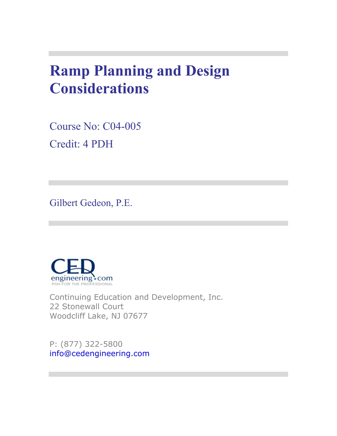 Ramp Planning and Design - AquaEnergy Expo Knowledge Hub