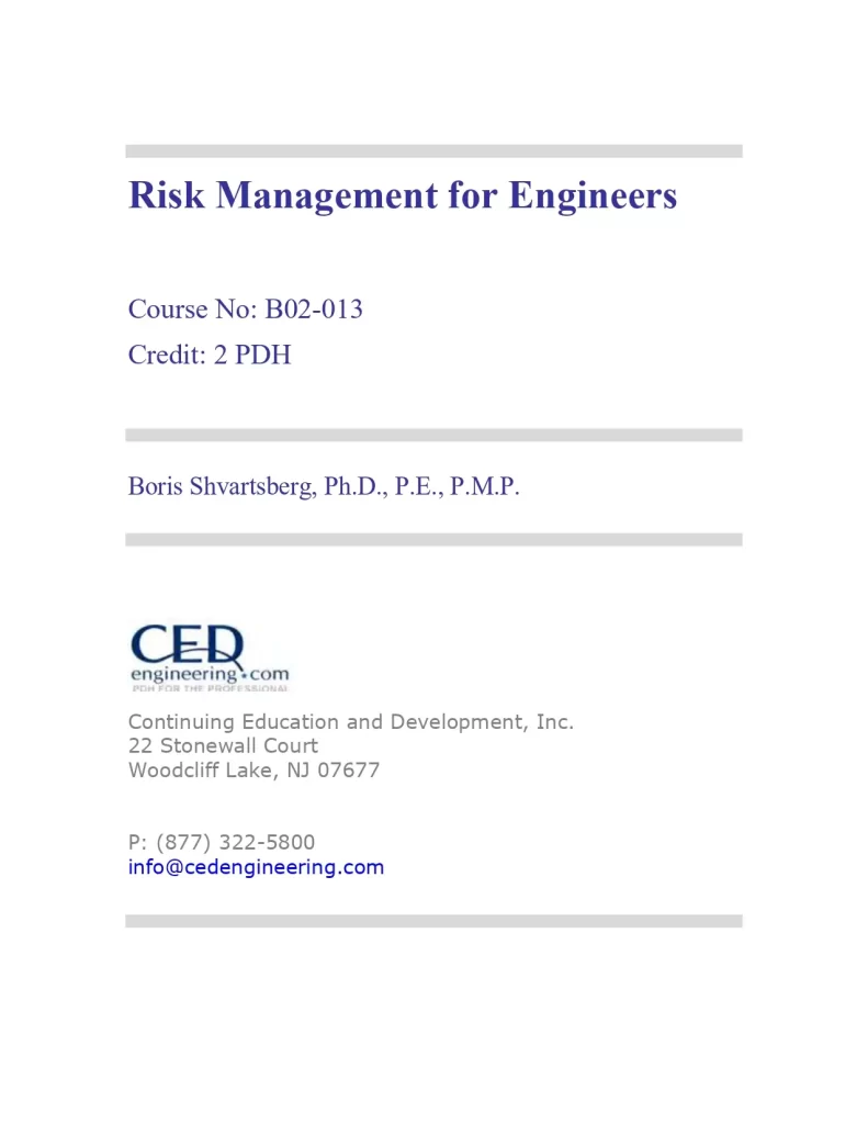 Risk Management for Engineers