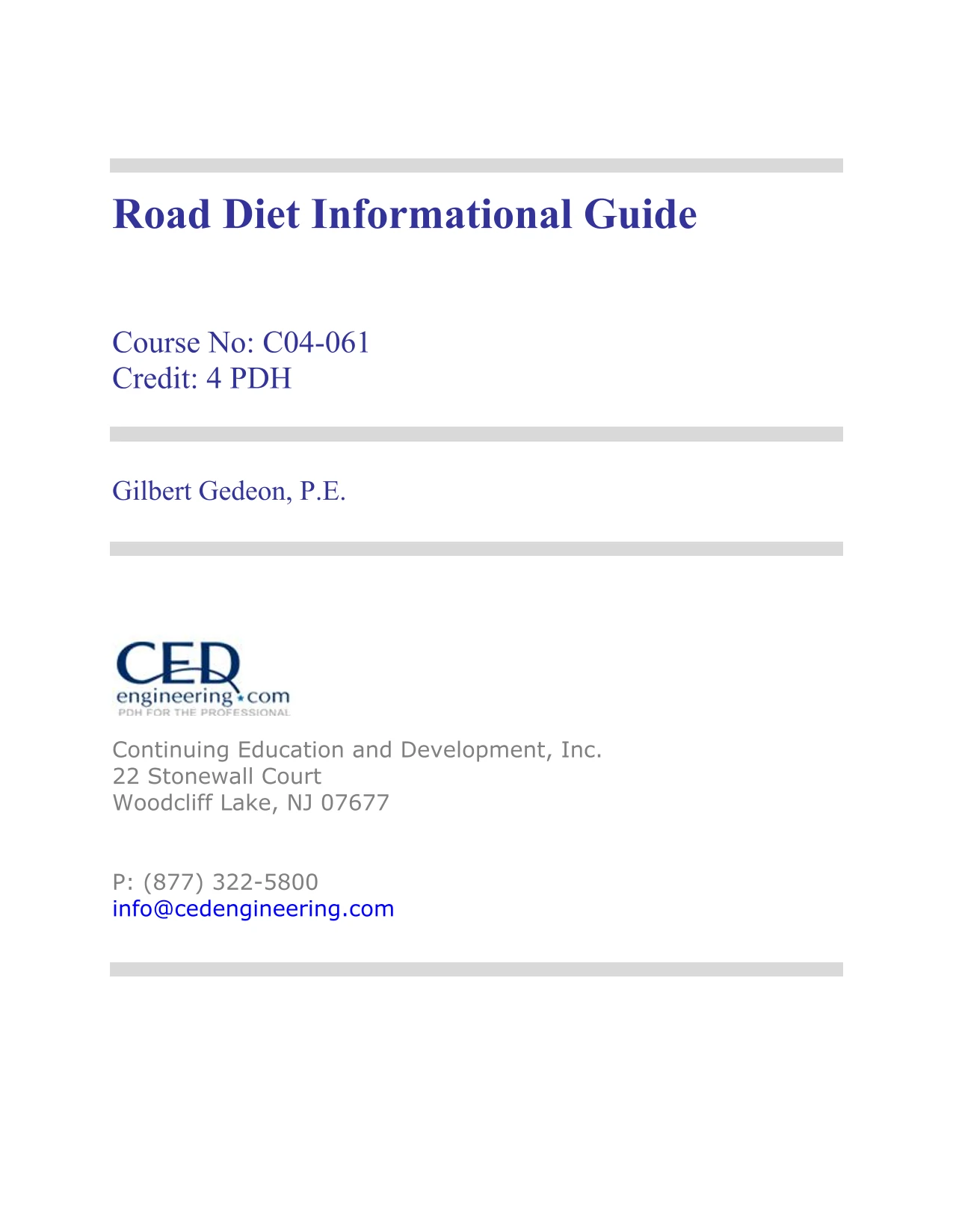 Road Diet Informational Guide AquaEnergy Expo Knowledge Hub