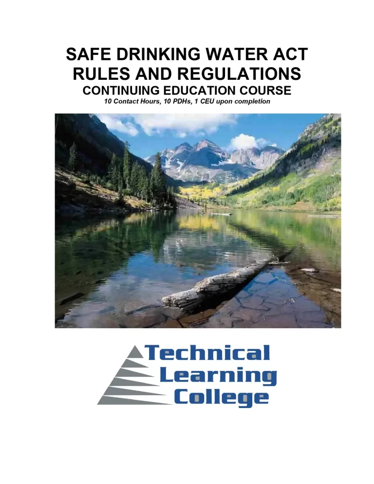 Safe Drinking Water Act Rules And Regulations Continuing Education Course