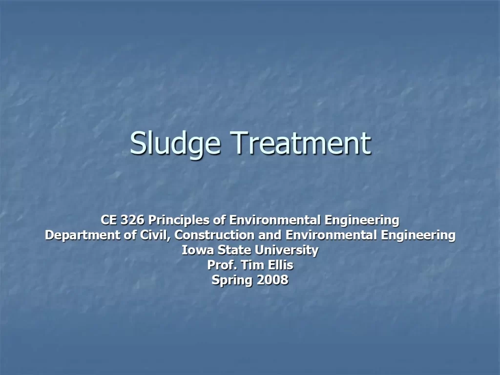 Sludge Treatment
