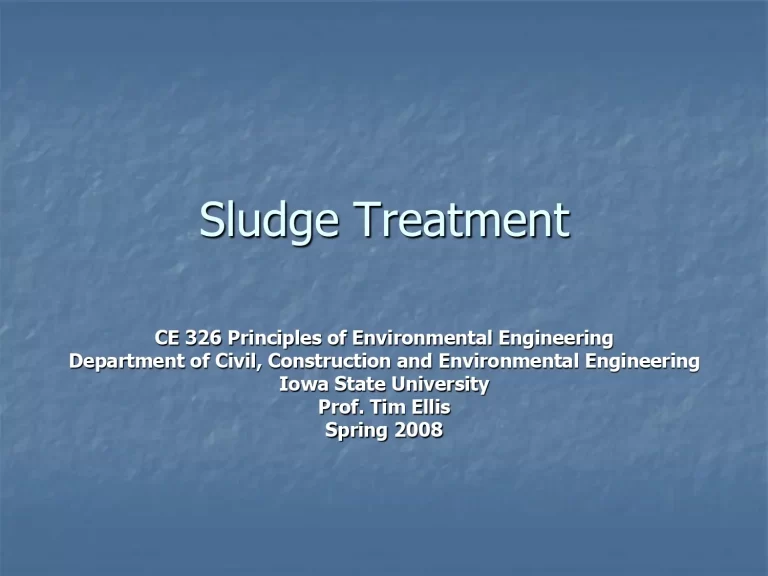 Sludge Treatment