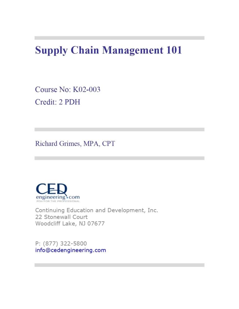 Supply Chain Management 101