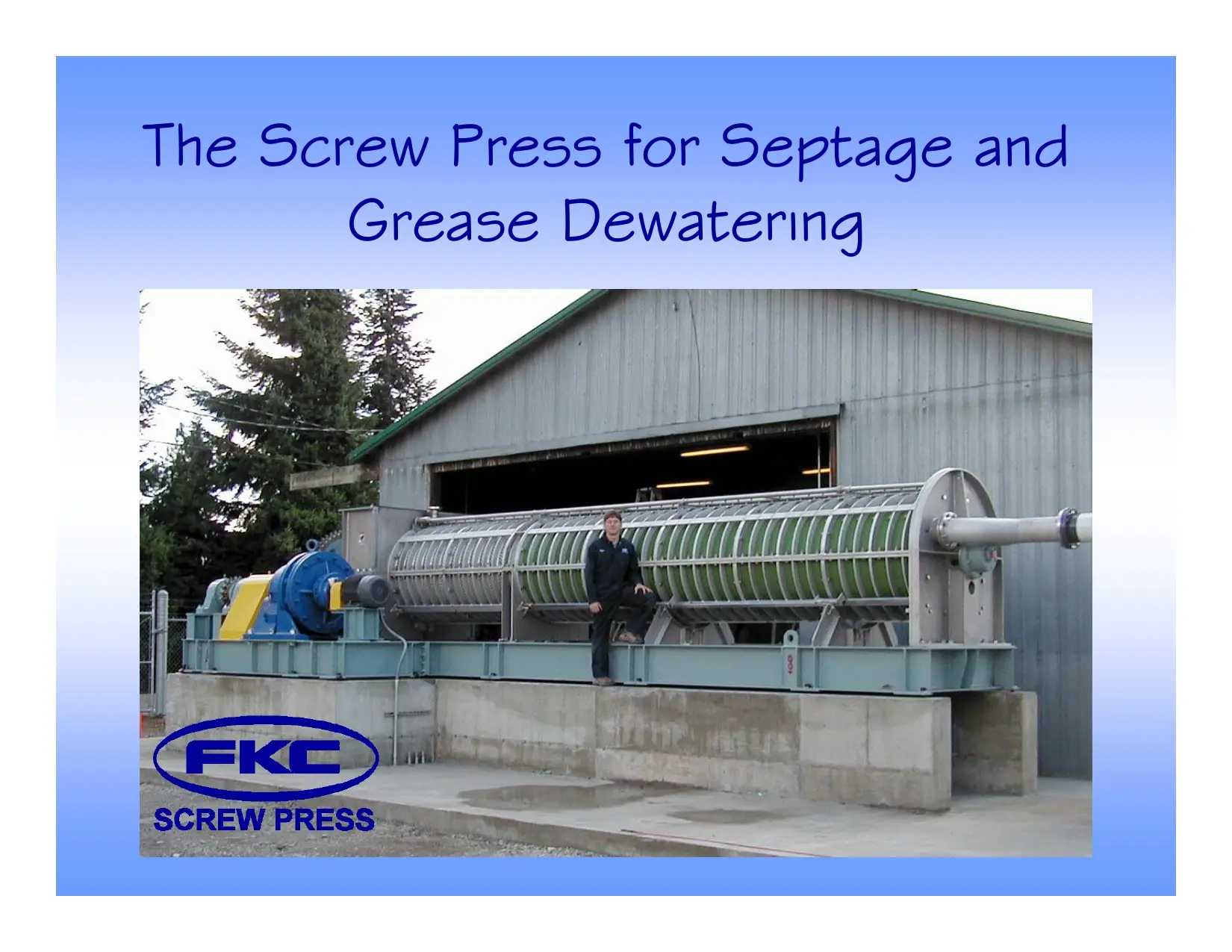 The Screw Press for Septage and Grease Dewatering AquaEnergy Expo Knowledge Hub