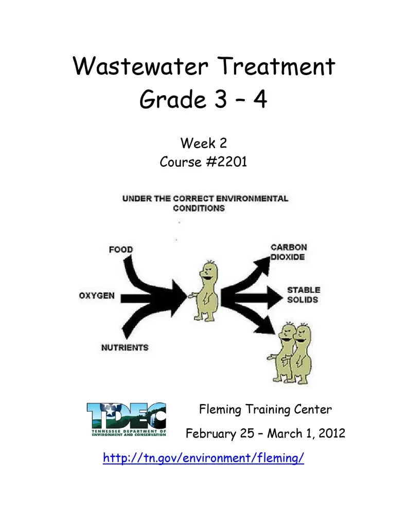 Wastewater Treatment Grade 3 – 4
