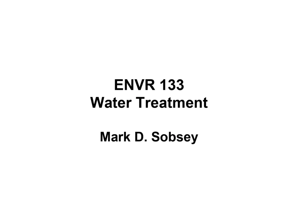 Water Treatment