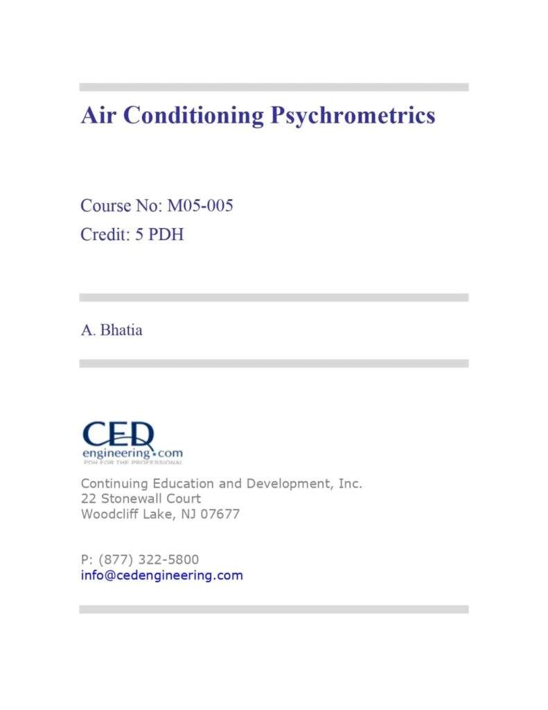 Air Conditioning Psychrometrics