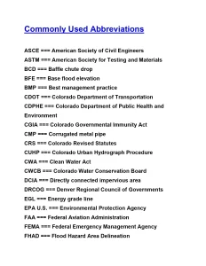 Commonly Used Engineering Abbreviations
