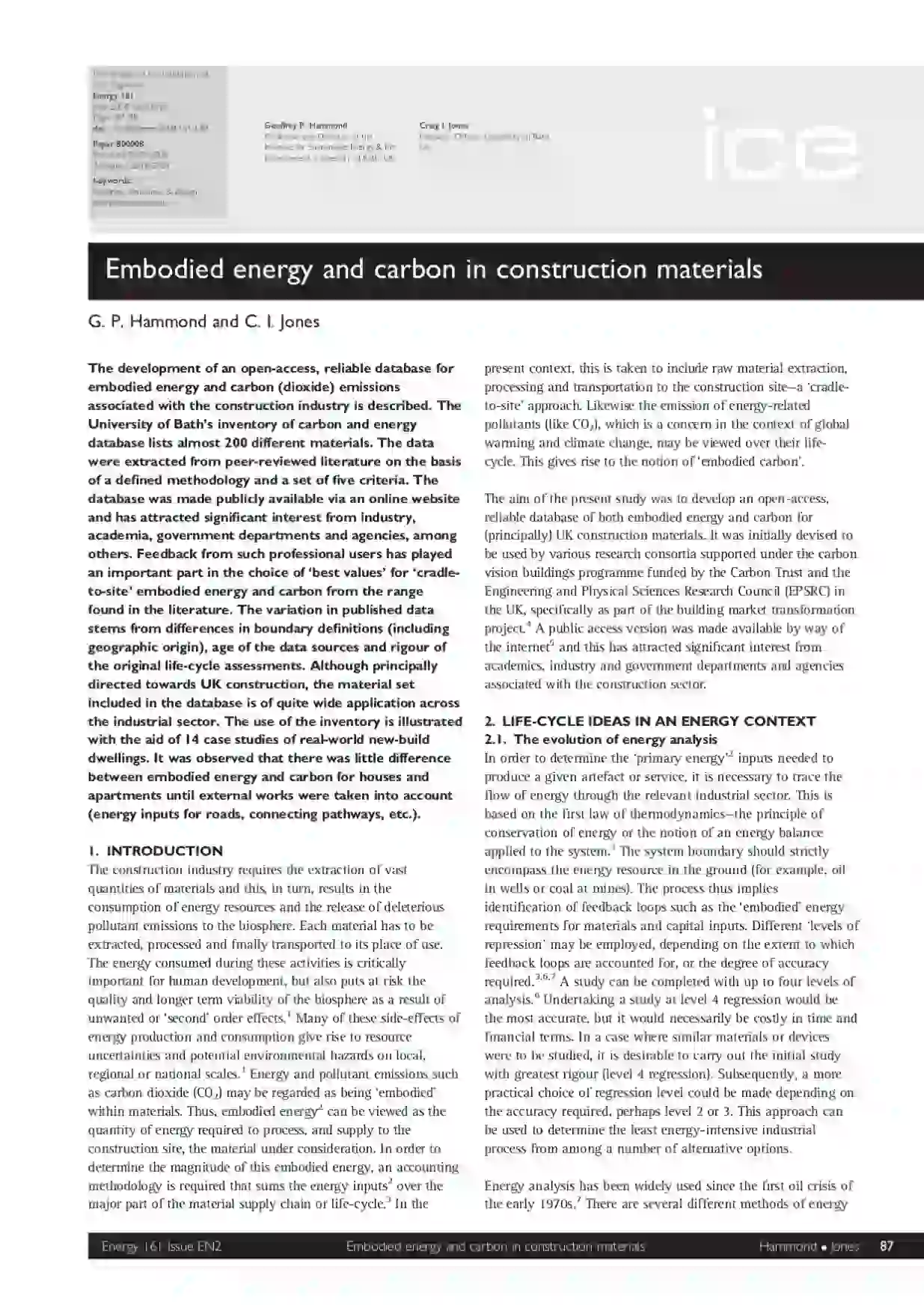 Embodied Energy and Carbon in Construction Materials - AquaEnergy Expo ...