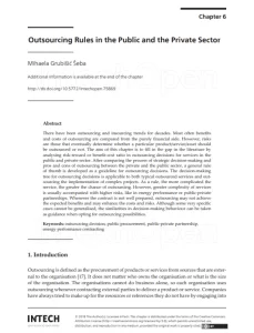 Outsourcing Rules in the Public and the Private Sector
