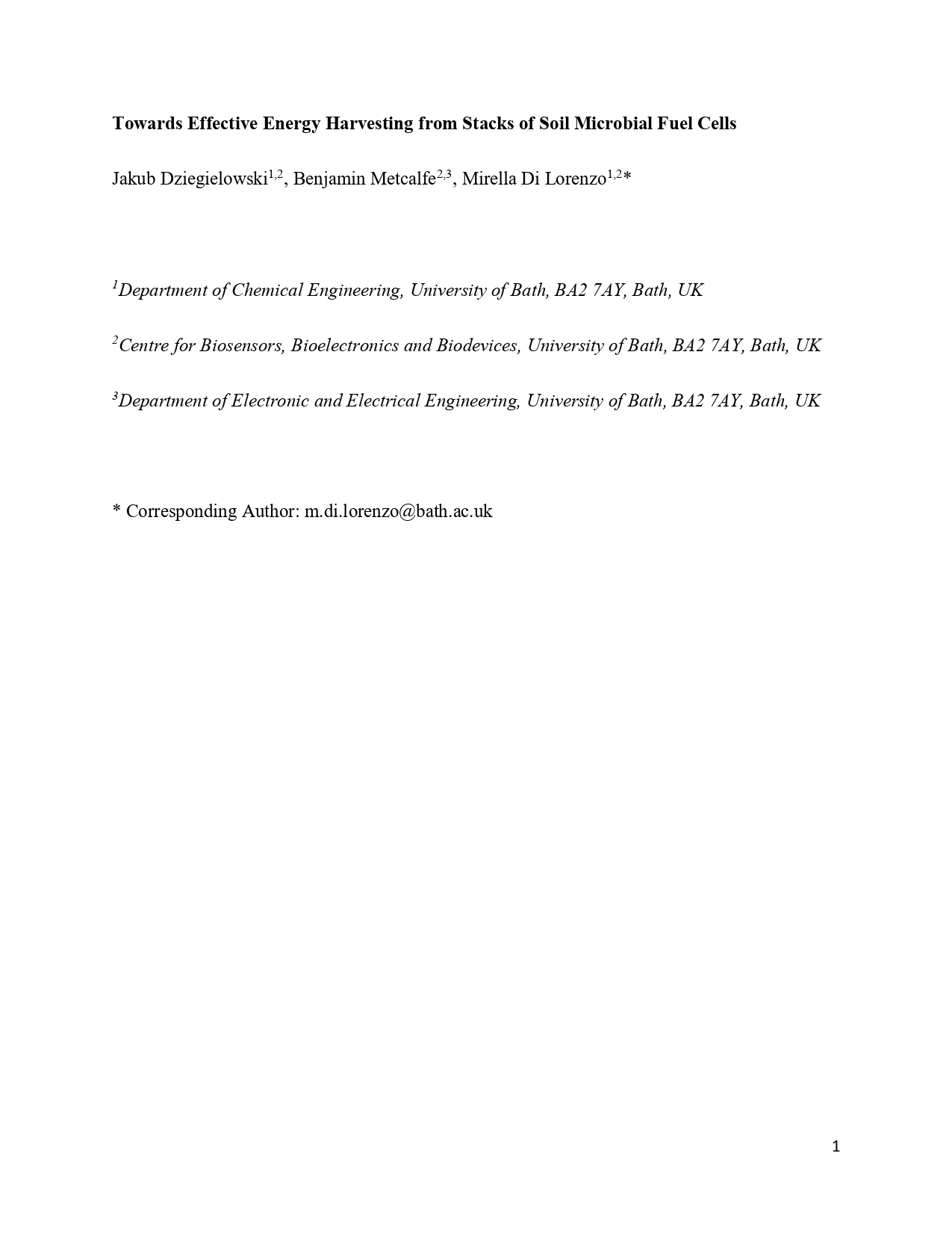 Towards Effective Energy Harvesting from Stacks of Soil Microbial Fuel Cells AquaEnergy Expo