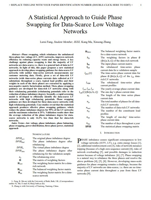 A Statistical Approach to Guide Phase Swapping for Data-Scarce Low Voltage Networks