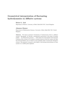 Geometrical Interpretation of Fluctuating Hydrodynamics in Diffusive Systems