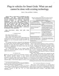 Plug-in Vehicles for Smart Grids What Can and Cannot be Done with Existing Technology