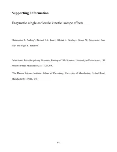 Enzymatic Single-Molecule Kinetic Isotope Effects