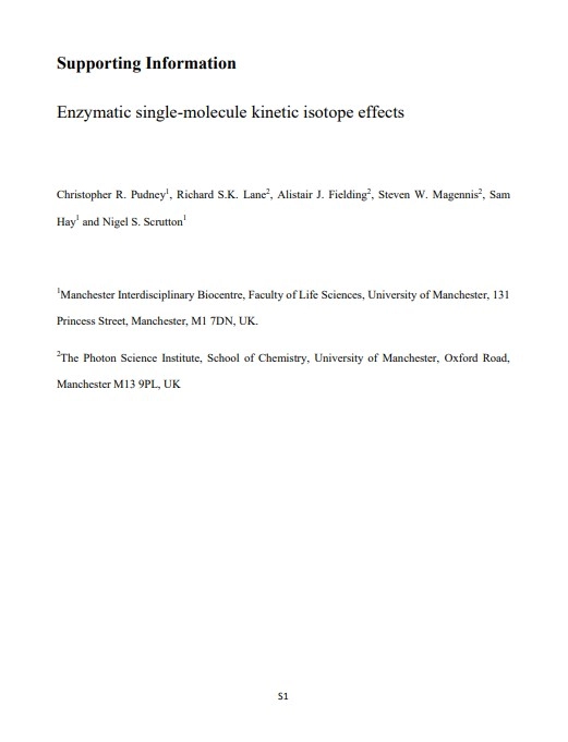 Enzymatic Single-Molecule Kinetic Isotope Effects