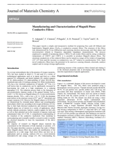 Manufacturing and Characterization of Magnéli Phase Conductive Fibres