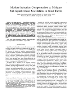 Motion-Induction Compensation to Mitigate Sub-Synchronous Oscillation in Wind Farms