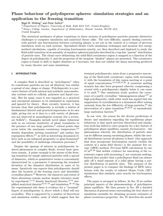Phase Behaviour of Polydisperse Spheres Simulation Strategies and an Application to the Freezing Transition