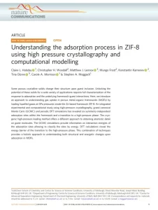 Understanding the Adsorption Process in ZIF-8 Using High Pressure Crystallography and Computational Modelling