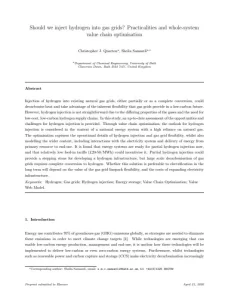Should We Inject Hydrogen Into Gas Grids Practicalities and Whole-System Value Chain Optimisation