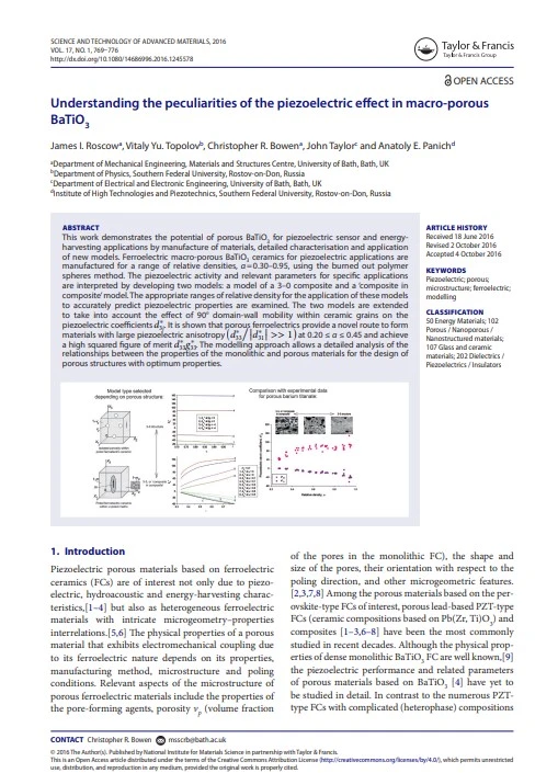 Understanding the Peculiarities of the Piezoelectric Effect in Macro Porous BaTiO3