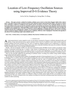 Location of Low-Frequency Oscillation Sources Using Improved D-S Evidence Theory
