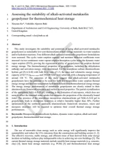 Assessing the Suitability of Alkali-Activated Metakaolin Geopolymer for Thermochemical Heat Storage