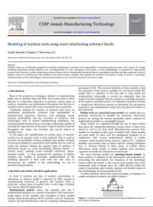 Modeling of Machine Tools Using Smart Interlocking Software Blocks