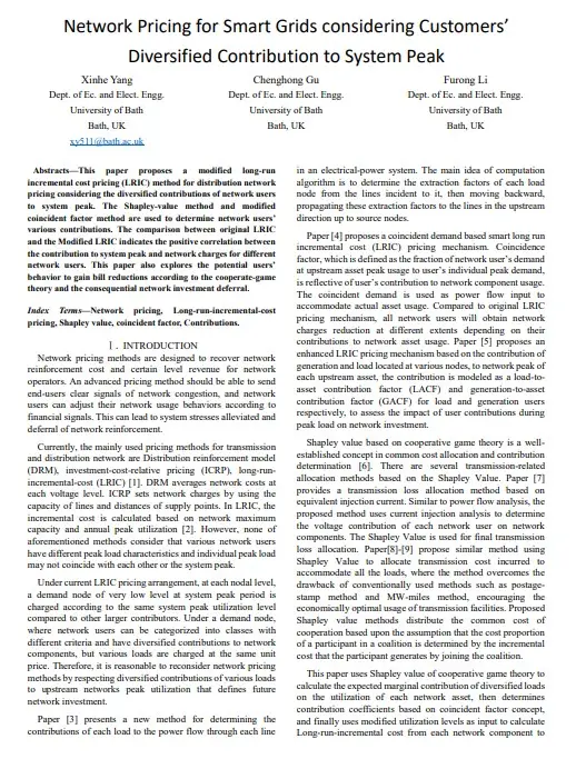 Network Pricing for Smart Grids Considering Customers Diversified Contribution to System Peak