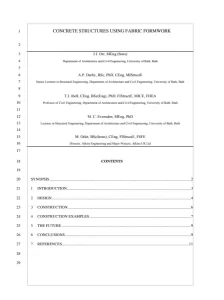 Concrete Structures Using Fabric Formwork