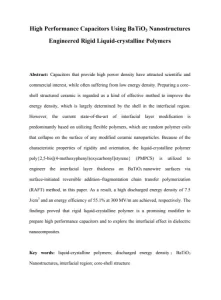 High Performance Capacitors Using BaTiO3 Nanostructures Engineered Rigid Liquid-Crystalline Polymers