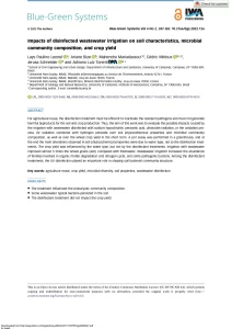 Impacts Of Disinfected Wastewater Irrigation On Soil Characteristics, Microbial Community Composition, And Crop Yield